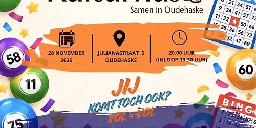 Bingo kulturhus Oudehaske — uitgaan in Heerenveen