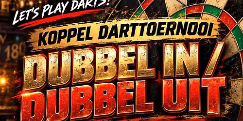 vast koppel darttoernooi dubbel in/ dubbel uit in Heerenveen