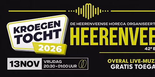 Kroegentocht Heerenveen 2026 — uitgaan in Heerenveen